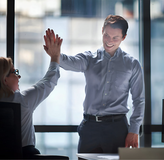 Team celebrating success